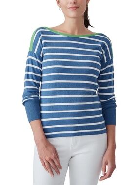 NWT J.McLaughlin Striped Marin Sweater, Size L
